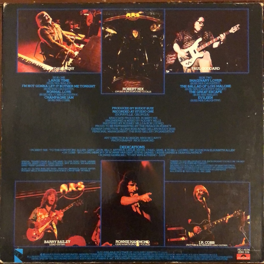 Atlanta Rhythm Section Champagne Jam Vinyl Album '76